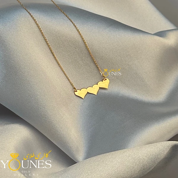 گردنبند سه قلب طلا